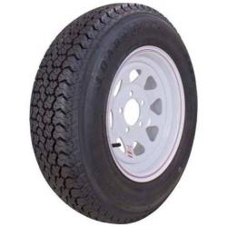 Kenda Loadstar 225/75D15 5-Lug 15" Bias Trailer Tire - White Spoke