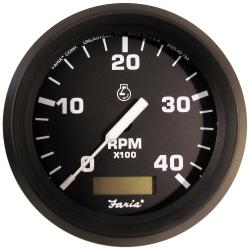 Faria Euro 4" Tachometer w/Hourmeter - Diesel