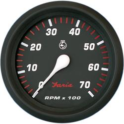 Faria Professional Red 4" Tachometer - 7K RPM