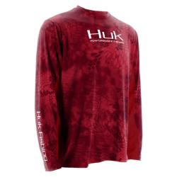Huk Kryptek Solid LS - Crimson