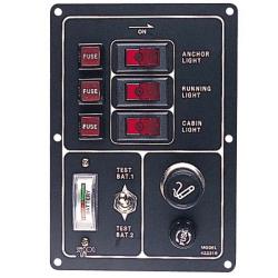 Sea Dog Battery Test Switch with Gauge And Lighter