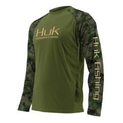 Huk SubPhantis Vented Long Sleeve - Military Olive