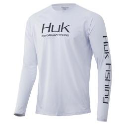 Huk Pursuit Vented Long Sleeve Shirt - White
