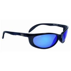 Calcutta Smoker Sunglasses - Black Frame W/ Blue Mirror Lens