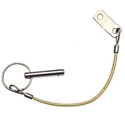 Sea-Dog Straight Release Pin with Lanyard, Stainless Steel