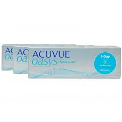 Acuvue OASYS 1-Day with Hydraluxe (90 Pack) Daily Disposable Contact Lenses 30 Lenses Per Box