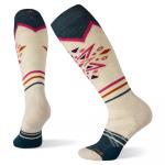 Women's Ski Full Cushion Mountain Snowflake Pattern Over The Calf Socks