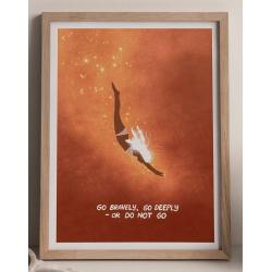 Cosmic Diver Wall Art