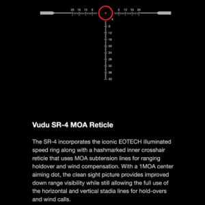 Eotech VDU110FFSR4TAN Vudu Tan 1-10x28mm 34mm Tube, 1 MOA Illuminated Red SR4 MOA Reticle