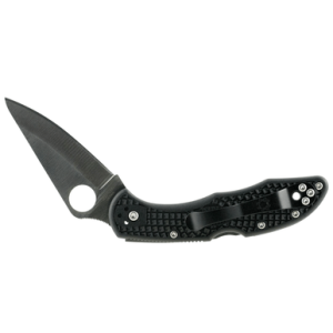 Spyderco Delica 4 Knife, 2.88" Folding Drop Point Plain Includes Pocket Clip - C11PBK