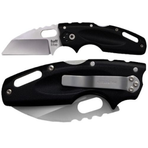 Cold Steel 20LT Tuff Lite 2.50" Folding Wharncliffe Plain Japanese AUS-8A SS Blade Griv-Ex Black Handle