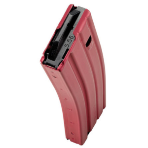 DuraMag Speed 30rd 5.56x45mm Caliber NATO for AR-15 Red Aluminum w/ Black Follower Detachable Magazine - 3023004175CPD