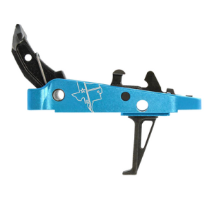 CMC Triggers Drop-In Trigger Group 2.0 Single-Stage Flat, 2.50 lbs Draw Weight - Black with Blue Housing, Fits AK-47 - 47403