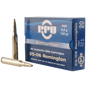 PPU Standard Rifle 25-06 Rem 100 gr Pointed Soft Point (PSP) - PP2506P