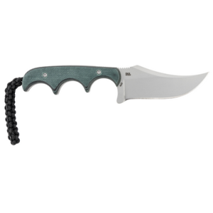 CRKT Minimalist Persian 2.76" Fixed Recurve Knife with Bead Blasted 8Cr13MoV Stainless Steel Blade and Green Contoured Resin Infused Fiber Handle - 2379