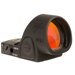 Trijicon 2500003 SRO Matte Black 1x 25mm x 22.5mm 5 MOA Red Dot Reticle 5.0 MOA Dot Handgun Features Lock In/Out Mode