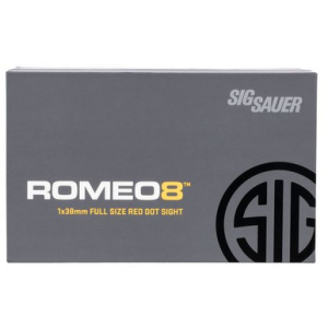Sig Sauer Electro-Optics SOR81003 Romeo8T 1x 38mm 2 MOA 65 MOA Circle/Red Dot CR123A Lithium Flat Dark Earth