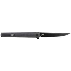 CRKT CEO Blackout 3.35" Folding Knife with Plain Black EDP AUS-8A Stainless Steel Blade and Black GRN Handle - 7097K