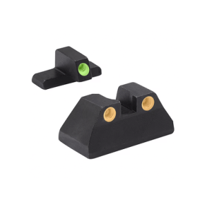 Meprolight USA 102223301 Tru-Dot Green Tritium White Outline Front Sight-Orange Tritium White Outline Rear Sight Glock 10 mm/.45 ACP