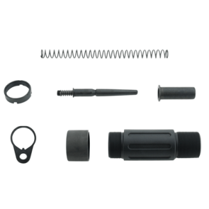 TacFire MAR139C Short Buffer Tube System Black Anodized Aluminum with QD End Plate for AR Pistol Platform