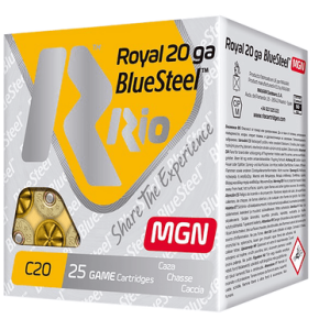 Rio Ammunition RBSM204 BlueSteel Royal 20Gauge 3" 1oz 4 Shot 25 Per Box