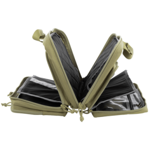 GPS Bags T1312PCT Tactical Quad +2 Tan 1000D Polyester with YKK Lockable Zippers, 8 Mag Pockets, 2 Ammo Front Pockets, Visual ID Storage System & Holds Up To 6 Handguns