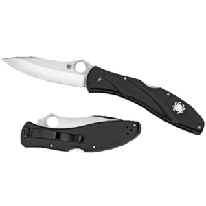 Spyderco Centofante 3 Knife, 3.14" Folding Drop Point Plain Includes Pocket Clip - C66PBK3