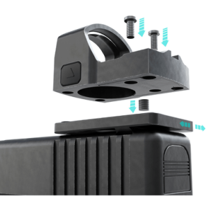Foxtail Precision Rear Sight Dovetail Optic Adapter Plate for non MOS Glock - 100014