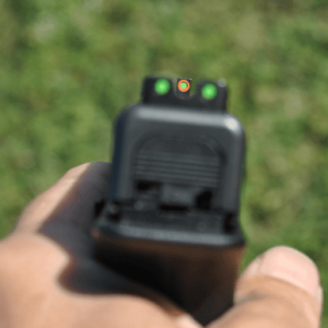 TruGlo TFX Pro Sights, Black / Green Tritium & Fiber Optic Orange Outline Front Sight Green Tritium & Fiber Optic Rear Sight - TG13HP1PC