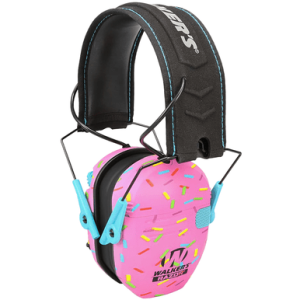 Walker's Razor Slim Electronic Muff, Pink Sprinkles 23 dB Over the Head - GWPRSEMSPRNKP