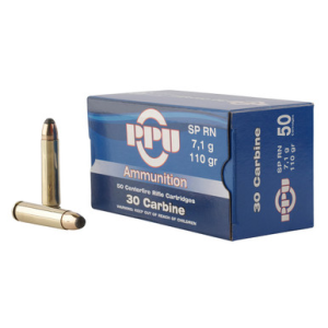 PPU Standard Rifle 30 Carbine 110 gr Soft Point Round Nose - PP30S