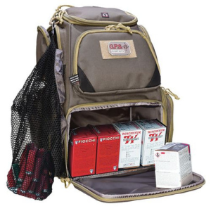 GPS Bags 1611SC Sporting Clays Backpack Olive w/Visual ID Storage System, Lockable Zippers, Storage Pockets, Pull-Out Rain Cover