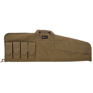 GPS Bags SRC42FDE Single Rifle Case Flat Dark Earth 600D Polyester w/ Mag Pouch Lockable Zippers & Fleece-Lining