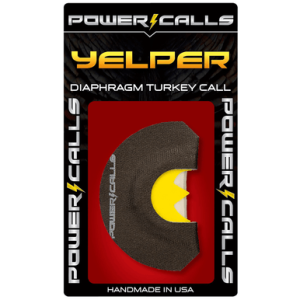 Power Calls Yelper Game Call, Black/Yellow Diaphragm Call Turkey Sounds - 24234