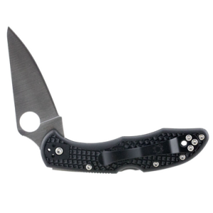 Spyderco Delica Folder 2.875" VG-10 Flat Ground Plain Edge Fiberglass Reinforced Nylon Black - C11FPBK