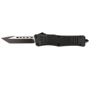 Steel River Knives Spartan 3.75 in Tanto Blade with Black/Silver Finish and 5.5 in Black Aluminum Zinc Alloy Handle - T620BT