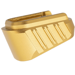 Tyrant CNC Hellcat Magazine Extension, Gold 7000 Series Aluminum Fits Springfield Hellcat Pro - TDHCATMAGEX3GOLD