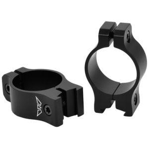 Warne Rimfire Rings in Vapor Matte Black, 1" Low, 0 MOA - V420M