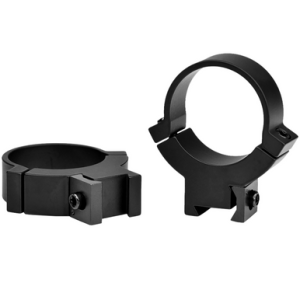 Warne Rimfire Rings Black Steel 30mm Tube for 3/8"/11mm Dovetail - 732M