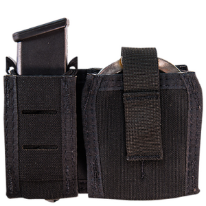 High Speed Gear TACO Duty Single Pistol & Handcuff Holder Black Nylon with MOLLE Exterior - 41P000BK