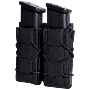 High Speed Gear Gen 2 Double Pistol TACO Mag Holder, Black Nylon MOLLE Compatible w/ Pistol - 24PT02BK