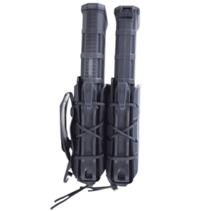 High Speed Gear X2R Taco V2 Double Mag Pouch, Black Polymer Belt Clip/MOLLE U-Mount Compatible w/ AR/AK Rifle Mags - 162R01BK