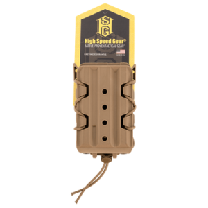 High Speed Gear TACO V2 Mag Pouch, Coyote Brown Polymer 2" Belt Clip/MOLLE U-Mount Compatible w/ Rifle Mags - 16TA01CB