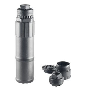 CGS Suppressors CGSHELIOSQDTI Helios QD 36 Cal 1.75" Diameter, Titanium with Black PVD Finish, 5/8"-24 tpi & 1/2"-28 tpi Thread Pattern