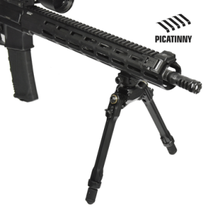 Leapers TBNR Bipod, Black Anodized Aluminum/Steel 8.50-11" Vertical Adjustment - TLUBP01