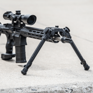 Leapers Over Bore Bipod, Black Anodized Aluminum/Steel 7.30-11.40" Vertical Adjustment - TLBPOB01A