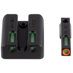 TruGlo TFX Pro Handgun Sights, Black/Green Tritium & Fiber Optic Orange Outline Front Sight Green Tritium & Fiber Optic Rear Sight CZ P10 (Excludes Optics Ready Models) - TG13CZ2PC
