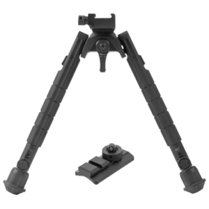 UTG Recon 360 TL Bipod, Black Anodized 8-12" Vertical Adjustment Aluminum M-LOK - TLBP03B