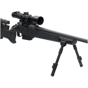 Leapers Recon Flex II Bipod, Black Anodized Aluminum 7.10-9.10" Vertical Adjustment - TLBPDM03