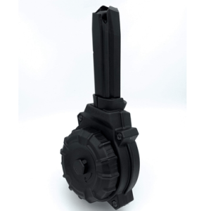 ProMag 50rds Drum Magazine, Black Polymer 9mm Fits CZ P10-F/P10-C - DRMA91